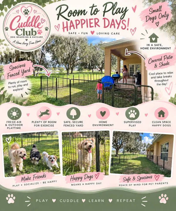 Room to play, happier days — covered patio and shade